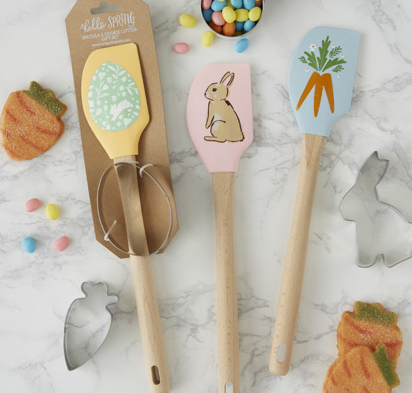 Hop Into Spring Spatula And Cookie Cutter Gift Set