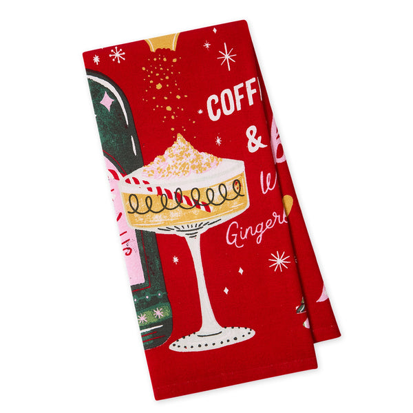 Holiday Spiked Eggnog Printed Floursack Dishtowel