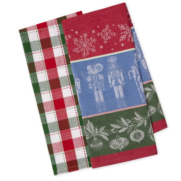 Holiday Nutcrackers Dishtowel Set of 2
