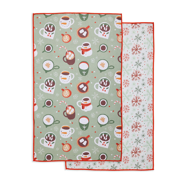 Cozy Cocoa Printed Microfiber Dishtowel