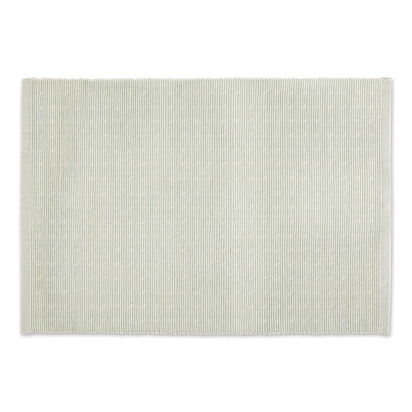 Misty Blue Dobby Dots Rib Placemat Set