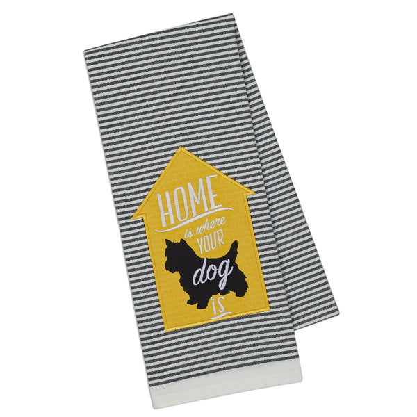 Dog Home Embellished Dishtowel - DII Design Imports