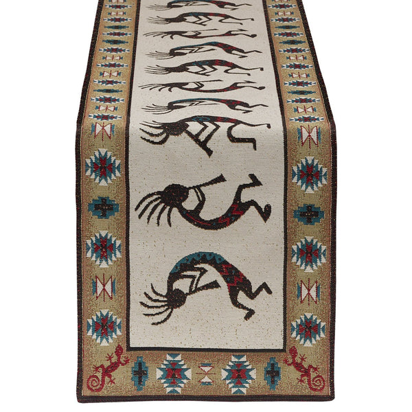 Kokopelli Tapestry Table Runner - DII Design Imports