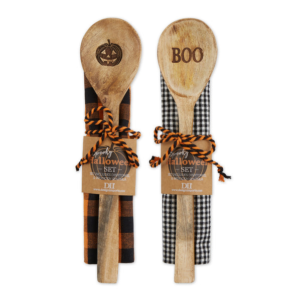 Halloween Dishtowel & Spoon Gift Set Mixed Pack