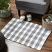 Gray/White Buffalo Check Chindi Rug