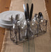 Rustic Chicken Wire Flatware Caddy with Clear Jars- Rustic Finish