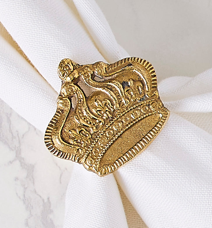 Wholesale Gold Crown Napkin Ring – Design Imports - Main Image