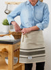 Dishtowel Apron - Flax & Black Pantry Stripe