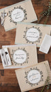 Heartfelt Sayings Embellished Placemats Mixed Dozen