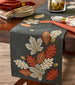 Autumn Leaves Embroidered Table Runner - 14 X 70
