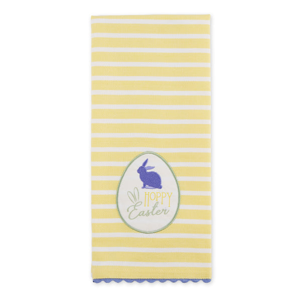 Hoppy Easter Embellished Dishtowel