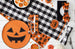Jack O' Lantern Buffalo Check Table Runner