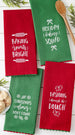 Christmas Baking Embellished Dishtowels Mixed Dozen