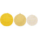 Yarrow Yellow Dish Covers Set of 3