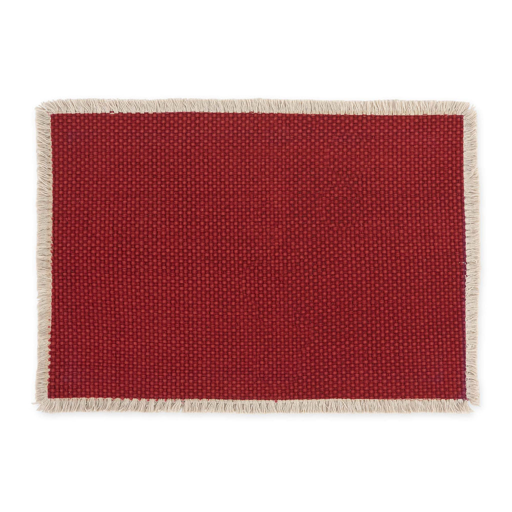 Weathered Rust Basket Fringe Placemat