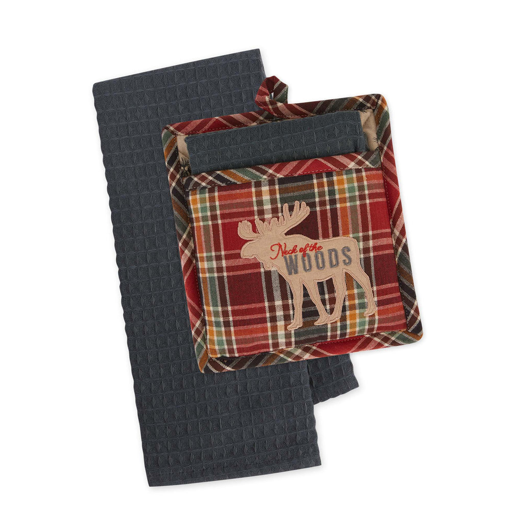 Moose Potholder Gift Set