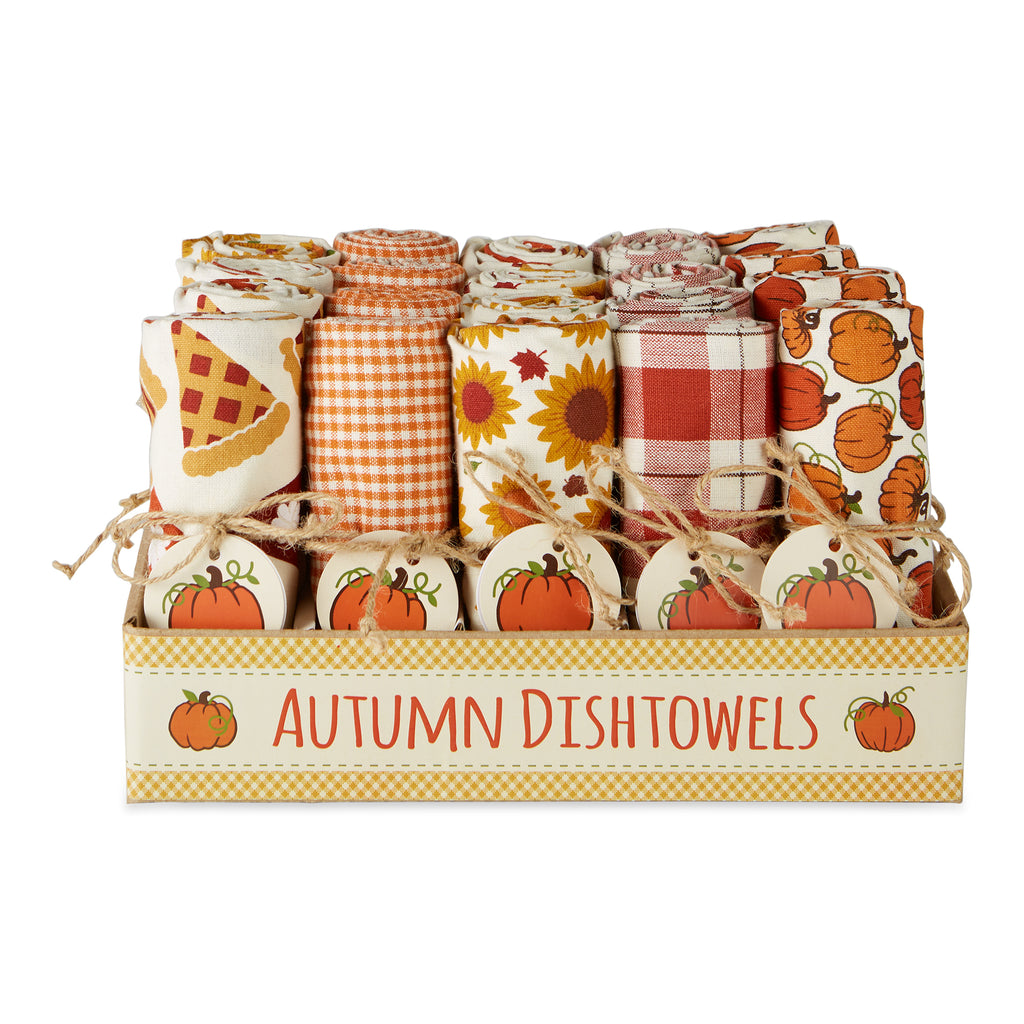 Pumpkin Spice Assorted Dishtowel PDQ