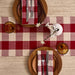 Garnet Check Fringe Table Runner - 13 X 108