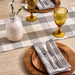 Dove Gray Check Fringe Table Runner - 13 X 108