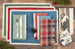 Weathered Blue Basket Fringe Placemat