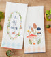 Mushroom Cluster Embellished Dishtowel