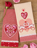 Sweet Swans Embellished Dishtowel