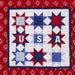 USA Quilt Embellished Dishtowel