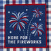 Here For Fireworks Embellished Dishtowel