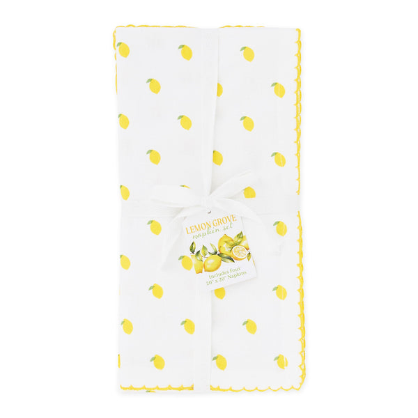 Lemon Dots Print Napkin Set of 4