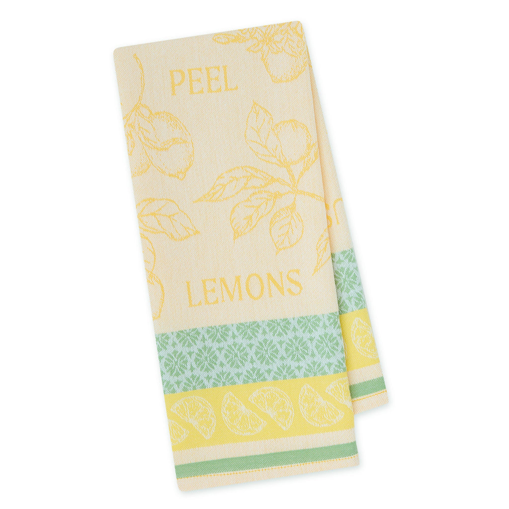 Lemon Botanical Jacquard Dishtowel