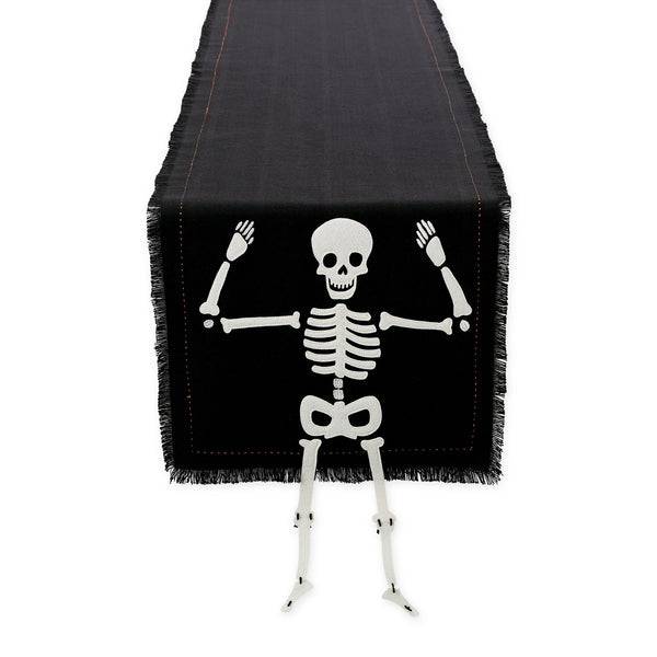 Happy Skeleton Embellished Table Runner