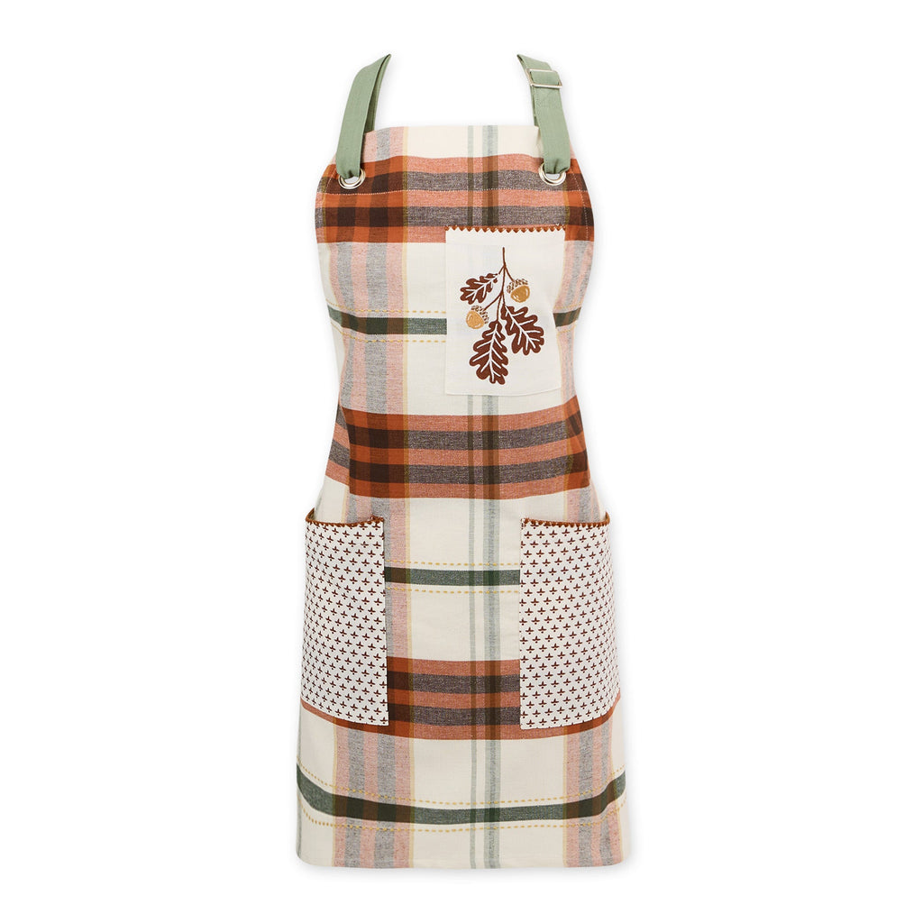 Autumn Picnic Plaid Embellished Apron