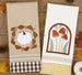 Autumn Mushrooms Embellished Dishtowel