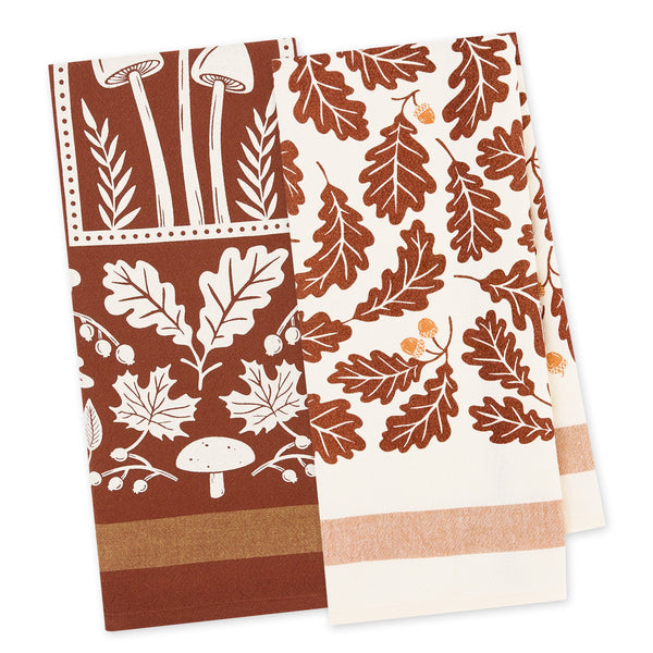 Woodland Oak Printed Floursack Towels Mixed Dozen
