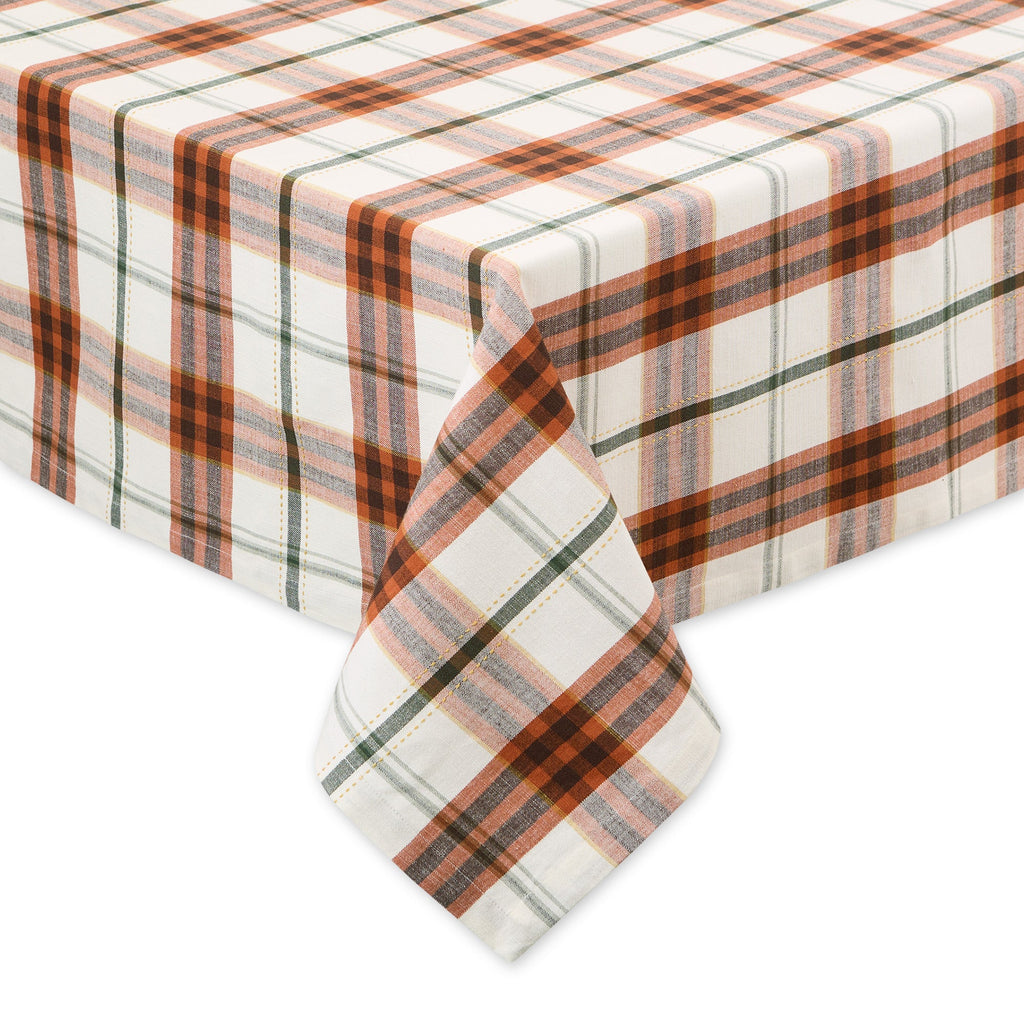 Autumn Picnic Plaid Tablecloth -  60 x 84"