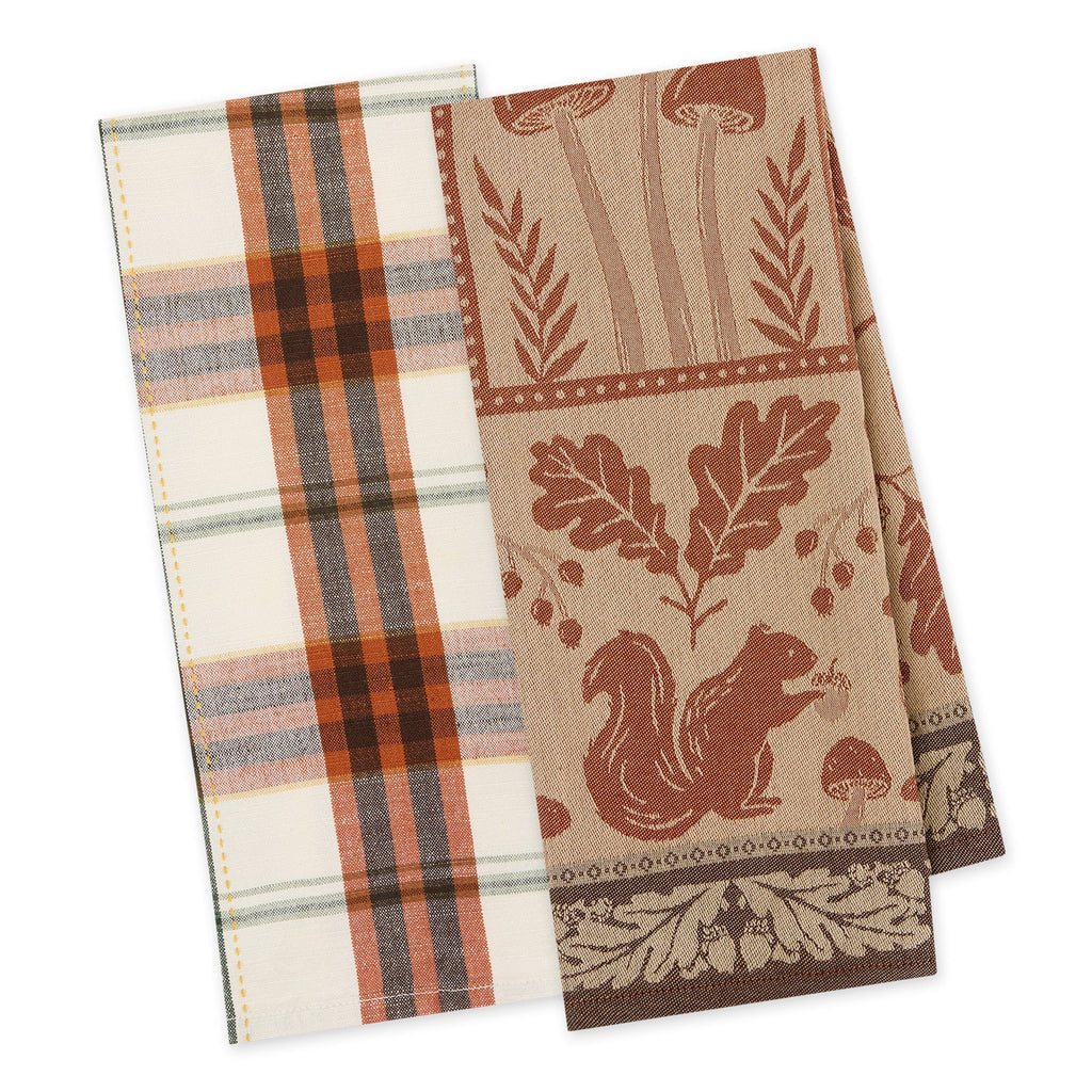 Oak & Acorn Dishtowel Set of 2