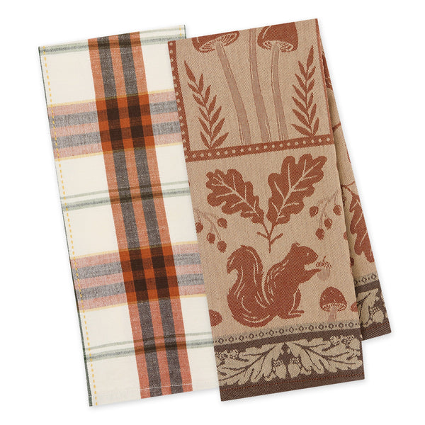 Oak & Acorn Dishtowel Set of 2