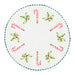 Candy Canes & Holly Printed Round Placemat