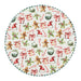 Candy Canes & Holly Printed Round Placemat