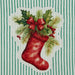 Festive Stocking Embellished Dishtowel