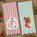 Winter Snowman Embellished Dishtowel