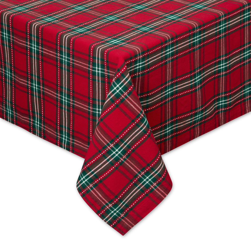 Holiday Tartan Plaid Tablecloth -  52 x 52"