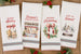 Old-Fashioned Christmas Printed Dishtowels- Mx Dz