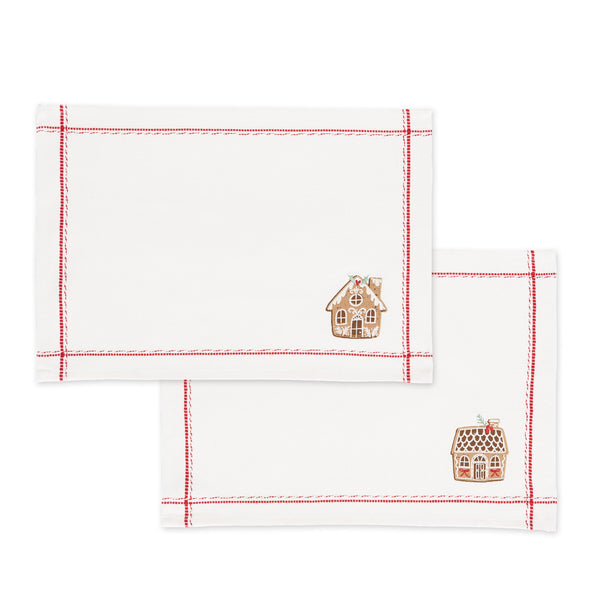 Gingerbread House Embellished Placemat Mx Dz