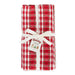 Jingle Bell Dobby Plaid Napkin Set of 4