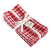 Jingle Bell Dobby Plaid Napkin Set of 4