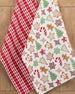 Jingle Bell Dobby Plaid Dishtowel
