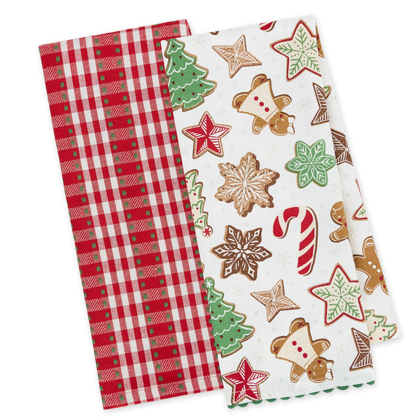 Santa's Cookies Dishtowel Set of 2