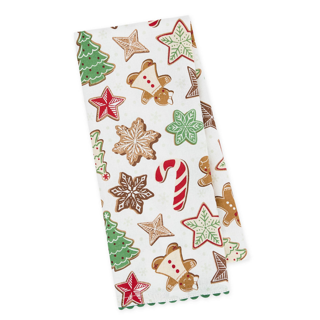 Santa's Cookies Embellished Dishtowel