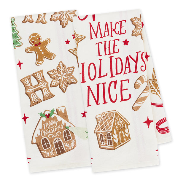 Sugar & Spice Printed Floursack Dishtowels Mixed Dozen
